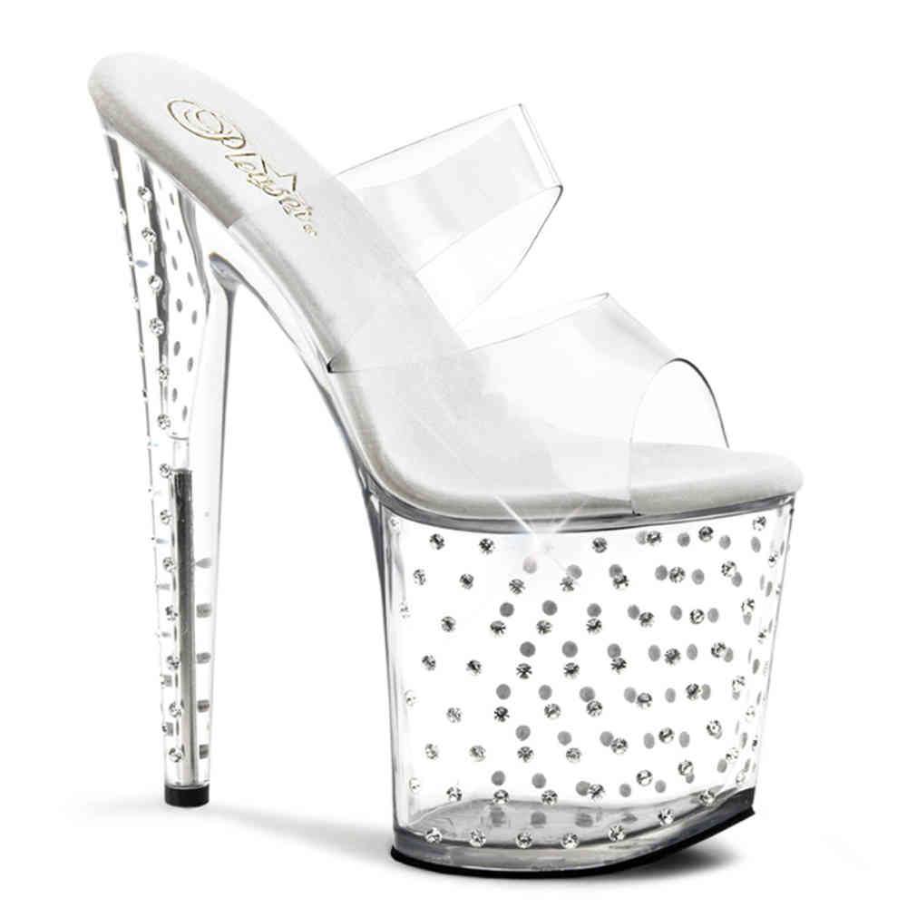 Pleaser - STARDUST802 Mules à talons - Chaussures de pole dance - Transparent Product image